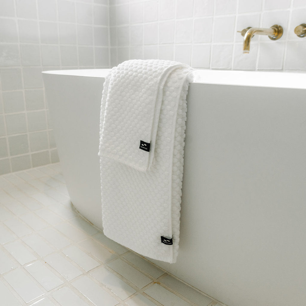 Clive Hand Towel - White - Slowtide